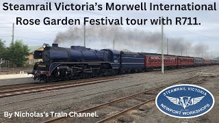 Chasing Steamrail Victoria's Morwell International Rose Garden festival tour with R711. 09/11/2024.