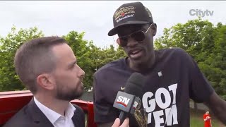 ‘It’s crazy:’ Pascal Siakam reacts to huge crowds at NBA championship parade