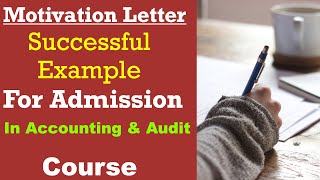How to write a Personal Statement for University | (Motivation Letter) | Example Accounting & Audit