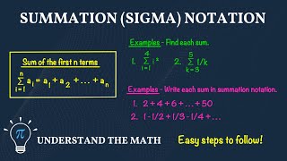 Summation (Sigma) Notation Explained | How to Write and Evaluate Sums