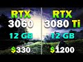 RTX 3060 12GB vs RTX 3080 Ti 12GB | How Big is the Difference????