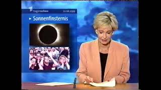 ARD Tagesschau 20:00 Uhr vom 11.08.1999 mit Dagmar Berghoff (Fragment zur Sonnenfinsternis/Sofi)