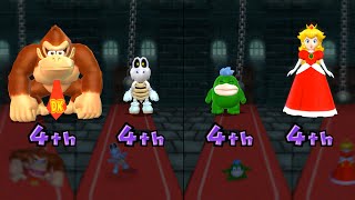 Mario Party 9 - Minigames - Donkey Kong Vs Dry Bones Vs Spike Vs Peach #Marioparty9Mod