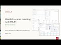 Demo |  Oracle Machine Learning AutoML User Interface