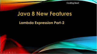 Java 8 New Features Tutorials - 05 : Lambda Expression Part-2
