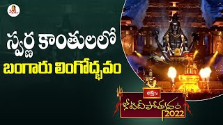 స్వర్ణ కాంతులలో బంగారు లింగోద్భవం | Lingodbhavam | Kotideepotsavam