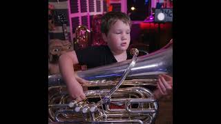 Do You Hear the Noise? #tuba #cute #boy #kid #happy #noise #music #brass #love #hope #freedom