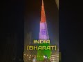 india vs other countries flags on world tallest building burj khalifa shorts usa india