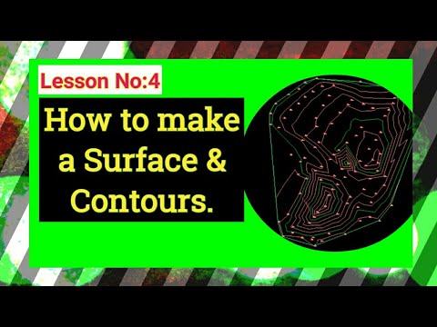 How To Make A Surface And Contours #4 || Civil 3d Software Tutorial ...