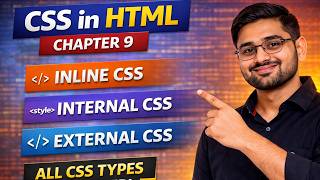 CSS in HTML Explained | Inline, Internal & External CSS | Chapter 9