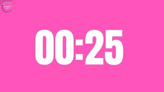 25 Seconds Countdown Timer (in Pink Background)