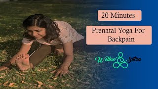 Prenatal Yoga For Backpain | 20 Minute | Yoga with Wellness Sutra