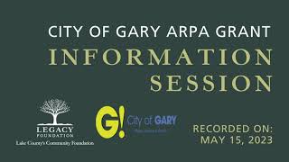 City of Gary ARPA Grant Information Session