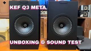 Kef Q3 Meta 150Watts Hifi Audio Speakers Unboxing \u0026 Sound test