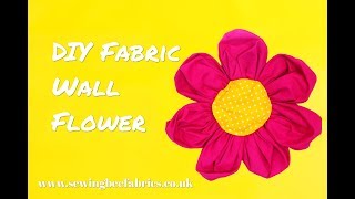 How to make a large fabric flower - DIY wall flower tutorial by Sewing Bee Fabrics