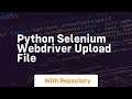 python selenium webdriver upload file