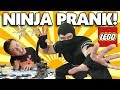 NINJA DAD SCARES EVAN!!! LEGO Ninjago City Build Prank GONE SCARY!