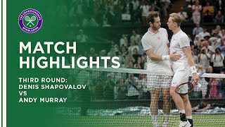 Andy Murray vs Denis Shapovalov | Third Round Highlights | Wimbledon 2021