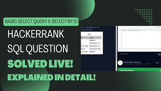 #hackerranksolutions SQL Question 4 - SELECT By ID | #learnsql Queries | #sqlqueriesfordatanalysis