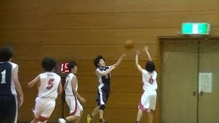 中学女子バスケ　学総　ラストゲーム　後半