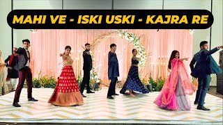 😃Mahi ve x Iski Uski x Kajra re | Friends performance for Bride 👰‍♀️  #sangeet