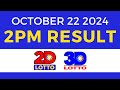 2pm Lotto Result Today October 22 2024 | PCSO Swertres Ez2