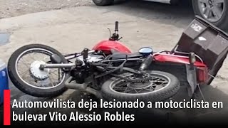 Automovilista deja lesionado a motociclista en bulevar Vito Alessio Robles