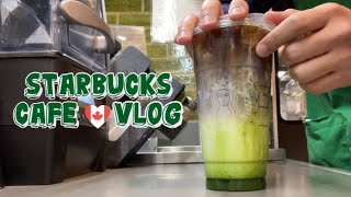 🇨🇦Starbucks Cafe Vlog | 🧃 Hard to Make the Custom Drink | ASMR | nobgm