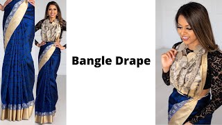 Drape a Saree Using a BANGLE | saree draping for lakshmi pooja | saree draping styles | Tia Bhuva