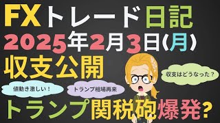 【投資】FXトレード日記 2025年2月3日 トランプ関税砲爆発？