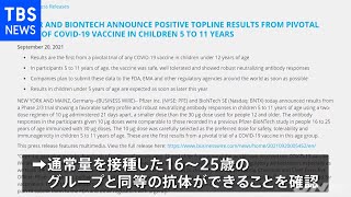 米ファイザー新型コロナワクチン「５歳～１１歳でも有効性確認」【新型コロナ】