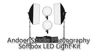 Andoer Studio Photography Softbox LED Light Kit