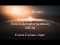 Carlotta Ferrari — Pastorale sopra Veni redemptor gentium (2023) for organ