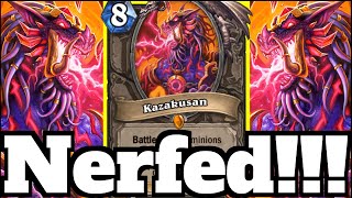 A FINAL Locusts OTK Combo! Kazakusan NERFED! | Hearthstone