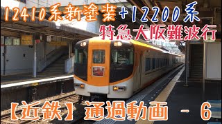 【近鉄】新塗装+旧塗装！12410系+12200系特急大阪難波行 河内国分通過