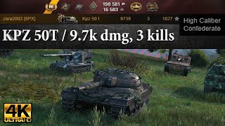 Kampfpanzer 50 t video in Ultra HD 4K🔝 9739 dmg, 1827 exp, 3 kills 🔝 World of Tanks ✔️