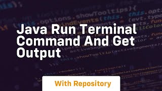 java run terminal command and get output