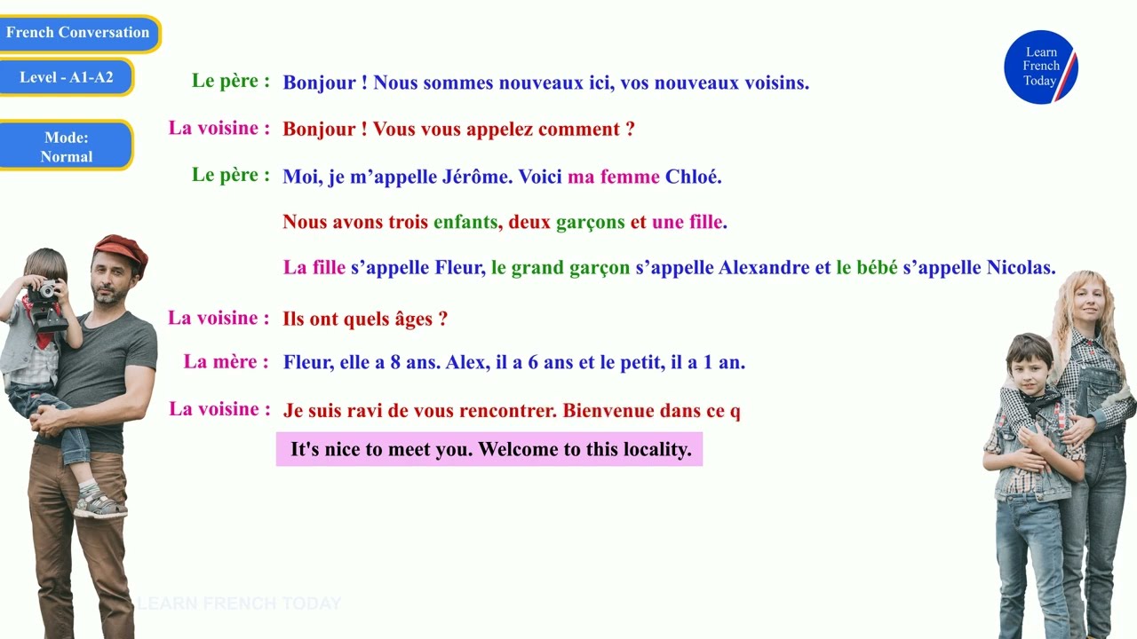 Introduce To Neighbors French Conversation - Dialogue En Français ...