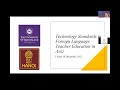 Technology Standards in Foreign Language Teacher Education in Asia Symposium Recording