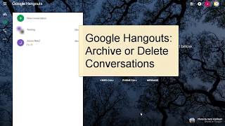 Google Hangouts: Delete or Archive