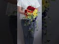 diy rainbow cascading bouquet ❤️🧡💛💚💙💜 pride wedding silk flowers