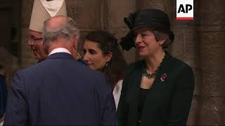 UK royals, German president arrive for remembrance service