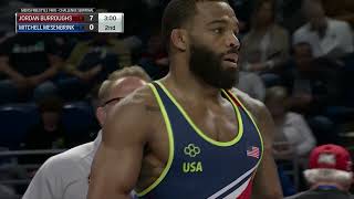 Jordan Burroughs vs Mitchell Mesenbrink 74kg semi-final - Olympic Team Trials 2024