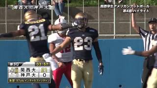 関西学生アメリカンフットボールハイライト2018年秋Div.1 第4節