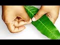 আম পাতা দিয়ে নৌকা তৈরি how to make a boat from mango leaf for kids play mango leaf boat