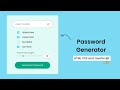 Password Generator in HTML CSS & JavaScript | Doxa Dev