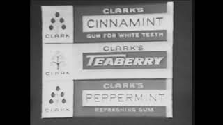 Retro Clark's Chewing Gum Commercial 60s Teaberry Cinnamint Peppermint