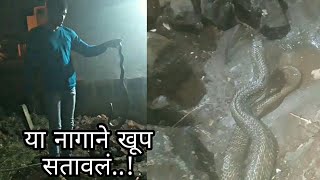 || लोकांच्या भीतीला औषध नाही पण सर्पमित्रांचे हाल होतात || Another hard cobra rescue by Anand ji ||