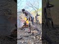 hadzabe cooking baboon in the wild