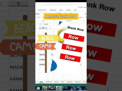 Remove blank row in Excel| advance Excel #shortvideo #excellifehacks